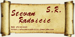 Stevan Radoičić vizit kartica